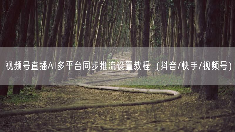 视频号直播AI多平台同步推流设置教程（抖音/快手/视频号）