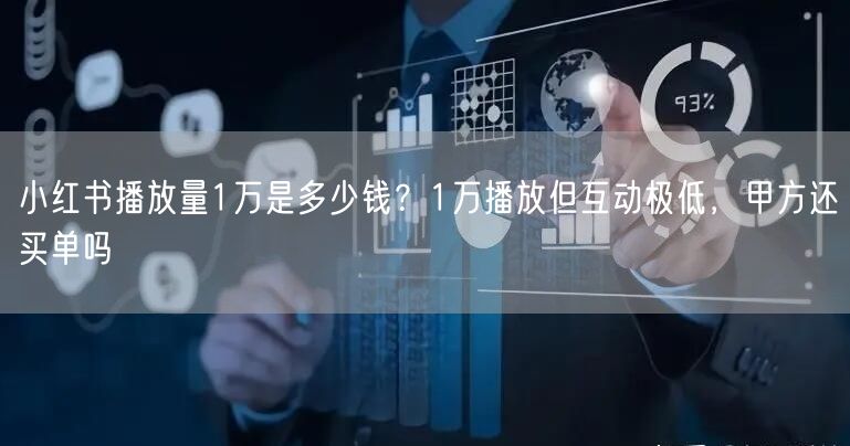 小红书播放量1万是多少钱？1万播放但互动极低，甲方还买单吗