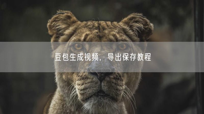 豆包生成视频，导出保存教程