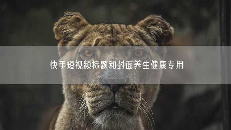 快手短视频标题和封面养生健康专用