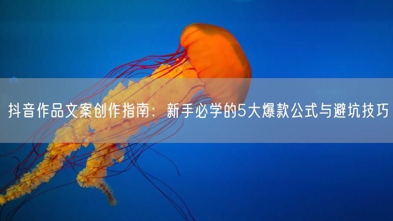 抖音作品文案创作指南：新手必学的5大爆款公式与避坑技巧