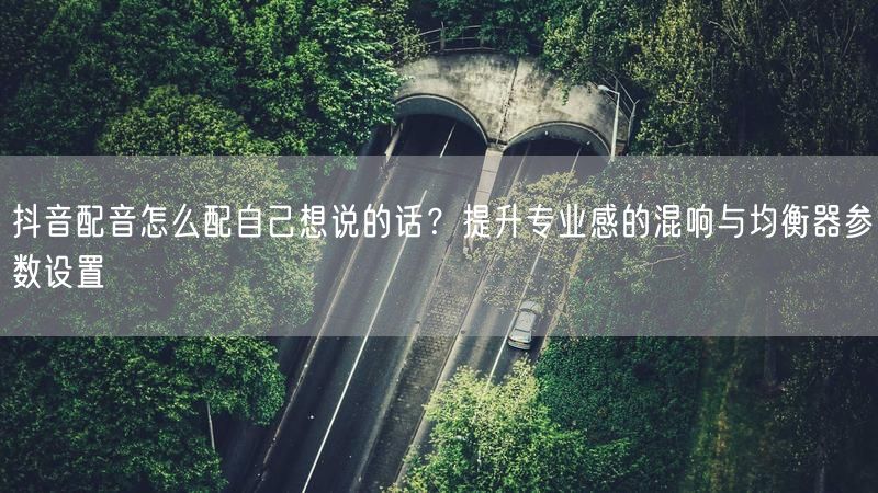 抖音配音怎么配自己想说的话？提升专业感的混响与均衡器参数设置