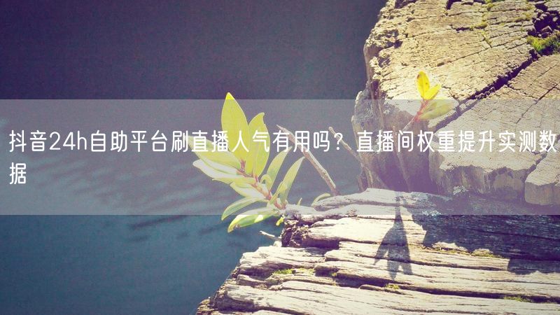 抖音24h自助平台刷直播人气有用吗？直播间权重提升实测数据
