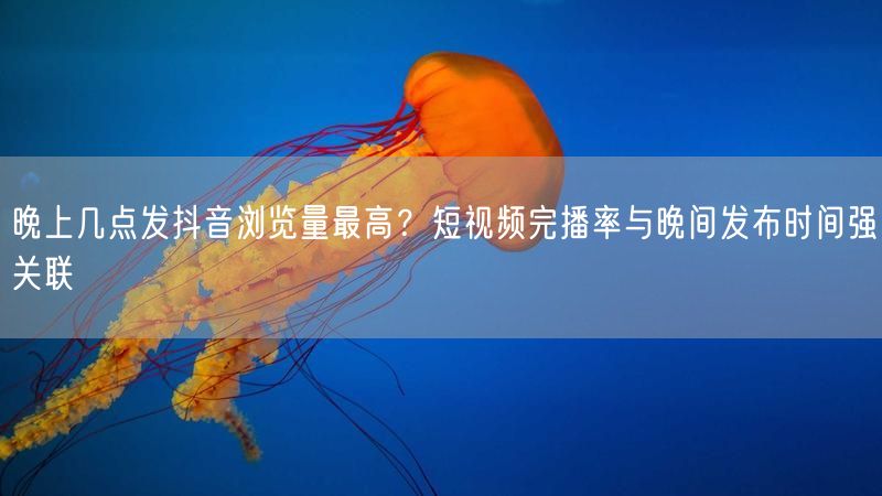 晚上几点发抖音浏览量最高？短视频完播率与晚间发布时间强关联