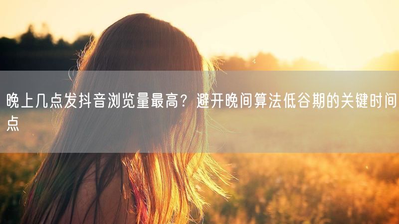 晚上几点发抖音浏览量最高？避开晚间算法低谷期的关键时间点