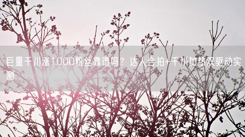 巨量千川涨1000粉丝靠谱吗？达人合拍+千川加热双驱动实测