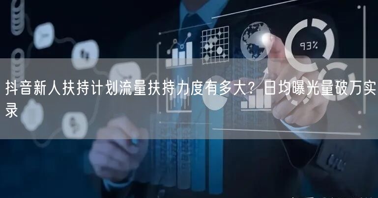 抖音新人扶持计划流量扶持力度有多大？日均曝光量破万实录
